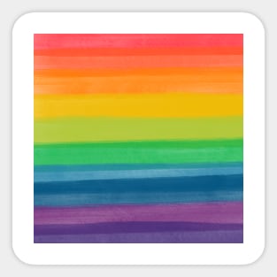 Rainbow Brush Strokes Sticker